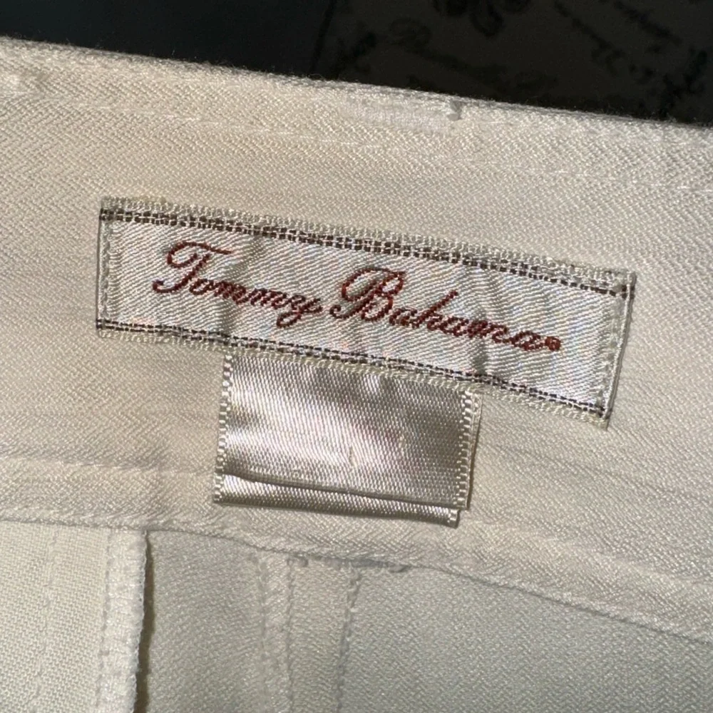 EUC: Dressy Tommy Bahamas Ivory 100% Silk Pants - Picture 7 of 7